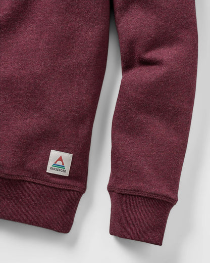 Heritage Men's Sweatshirt - Wine Marl - Flatlay