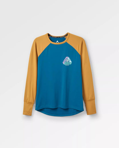 River Active LS T-Shirt - Dusty Ochre/ Corsair Blue - Flatlay