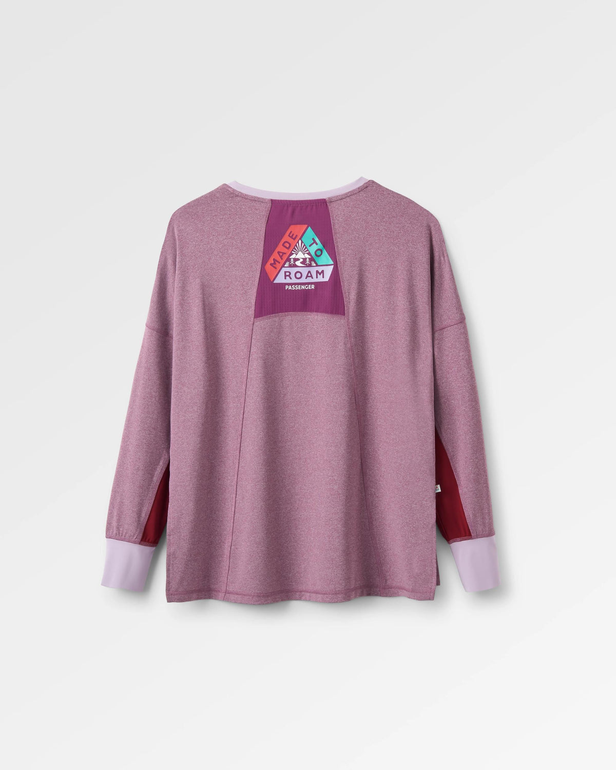 Pacifica Active LS Top - Berry Marl - Flatlay