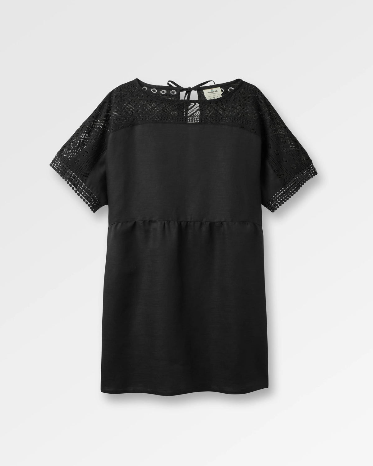 Sono Linen Beach Dress - Black - Flatlay