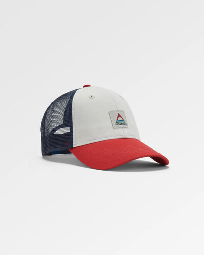 Heritage Mesh Snapback Cap - Navy/Red Spice - Flatlay