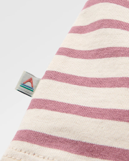 Zen Relaxed Fit T-Shirt - Mauve Dusk Stripe - Flatlay