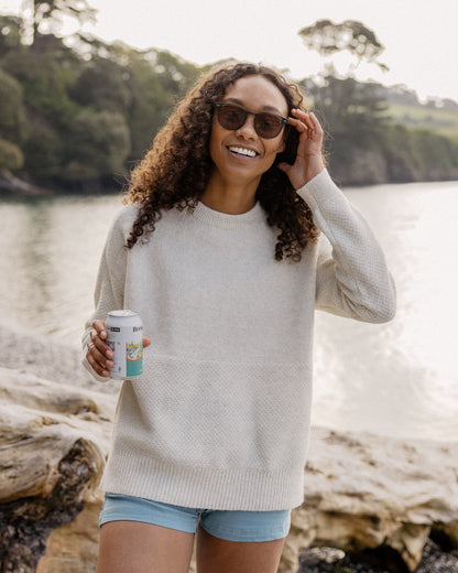 Cove Knitted Jumper - Off White - Lifestyle