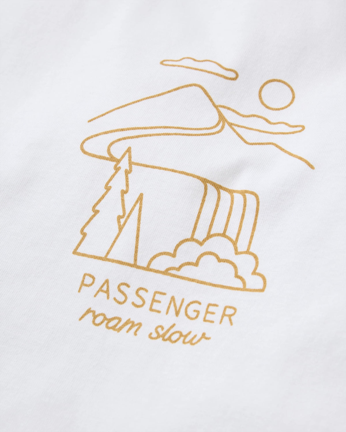 Slow Escape Relaxed Fit T-Shirt - White - Flatlay