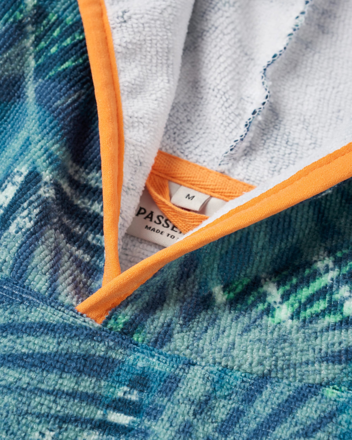 Tulum Towel Poncho - Palm Camo Moonlight - Flatlay