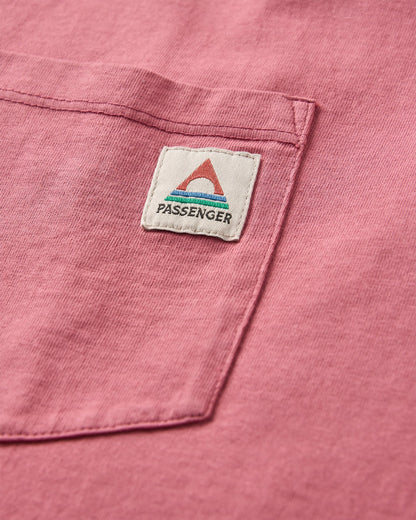 Heritage Relaxed Fit T-Shirt - Mauve Dusk - Flatlay