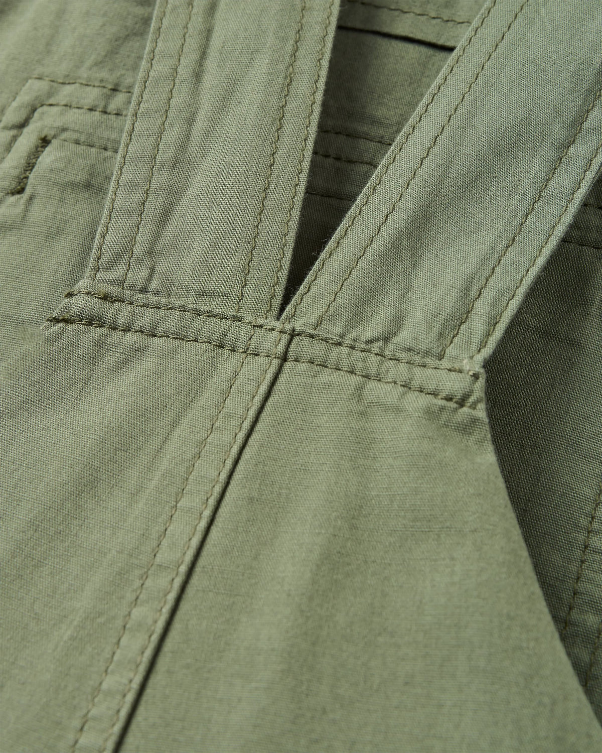 Shuffle Light Cotton Short Dungarees - Wild Green - Flatlay