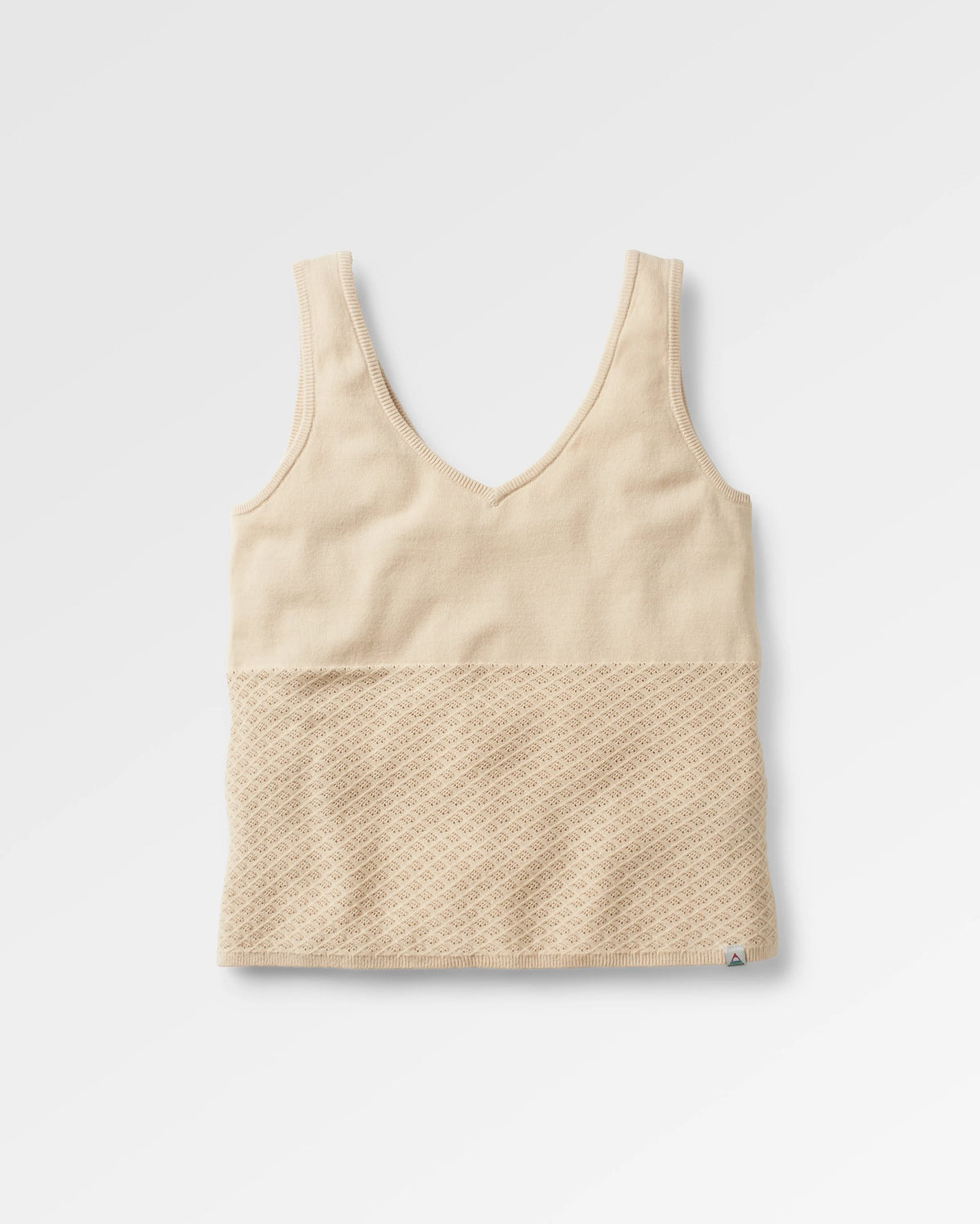 Migrate Knitted Vest - Oat - Flatlay