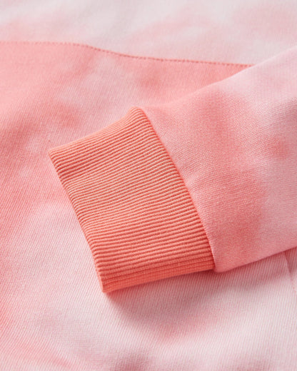 Rediscover Printed Hoodie - Tie Dye Shell Pink - Flatlay