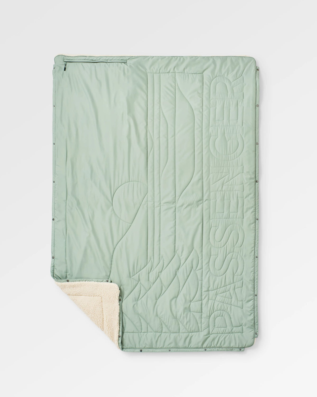 Cabin Sherpa Blanket - Pistachio - Flatlay