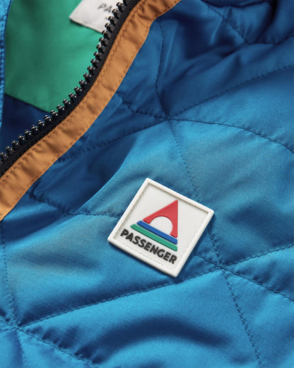 Trace Thermore® Insulated Jacket - Corsair Blue/ Jungle Green - Flatlay