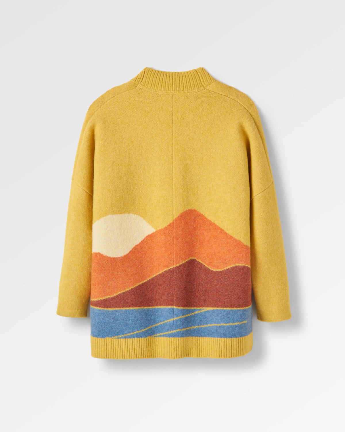 Vista Knitted Cardigan - Amber Gold - Flatlay