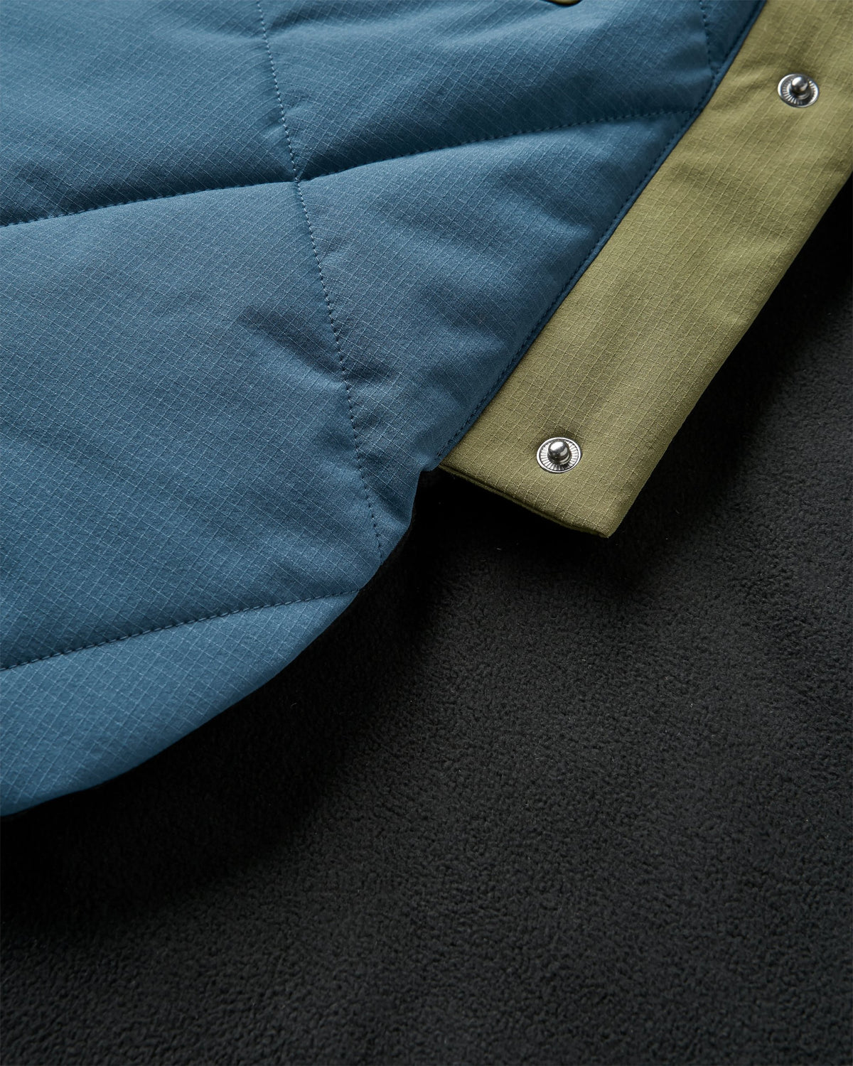 Campscape Fleece Lined Parka - Khaki/Dark Denim - Flatlay
