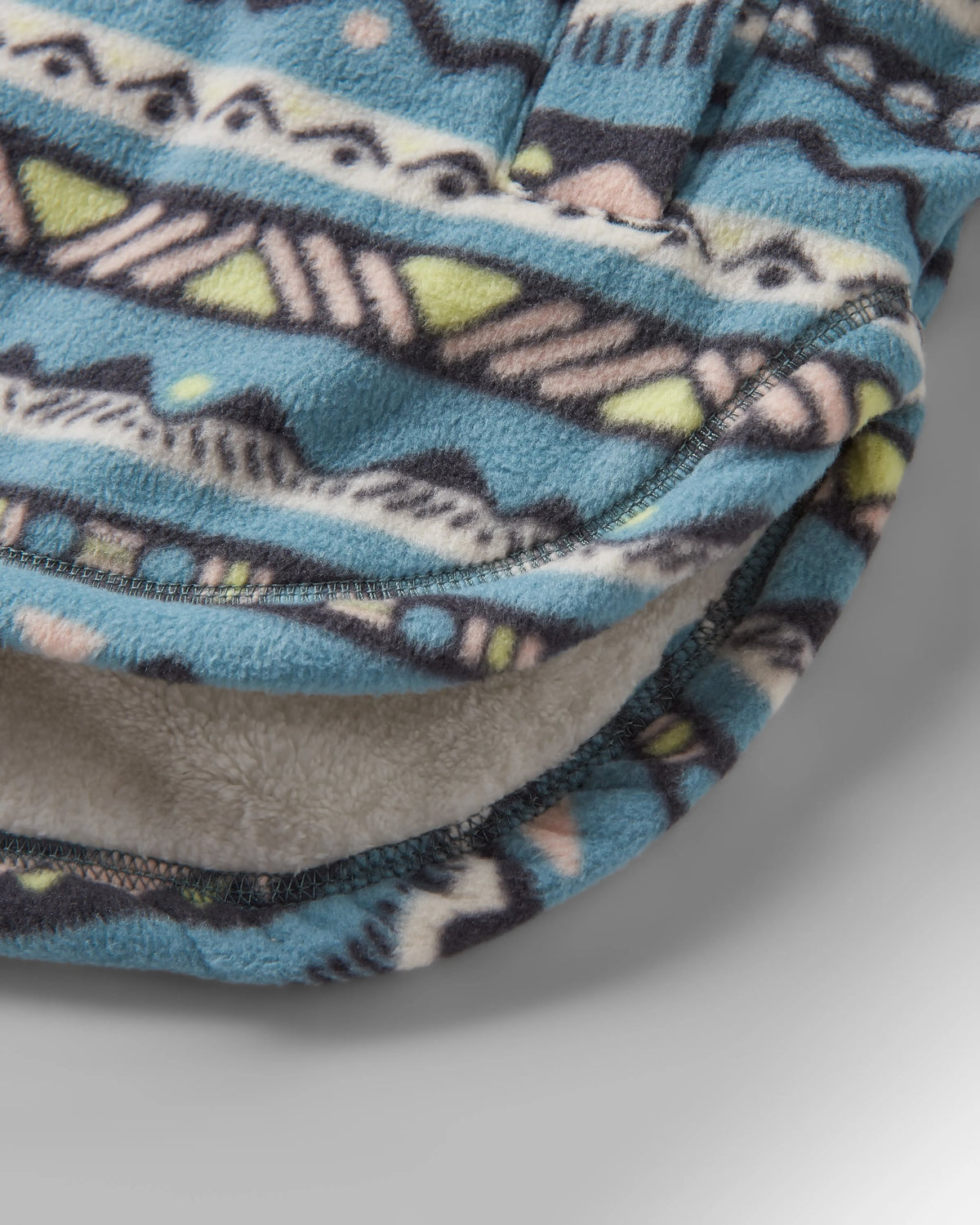 Orion Sherpa-Lined Polar Fleece Shirt - Mountain Geo Arctic - Flatlay