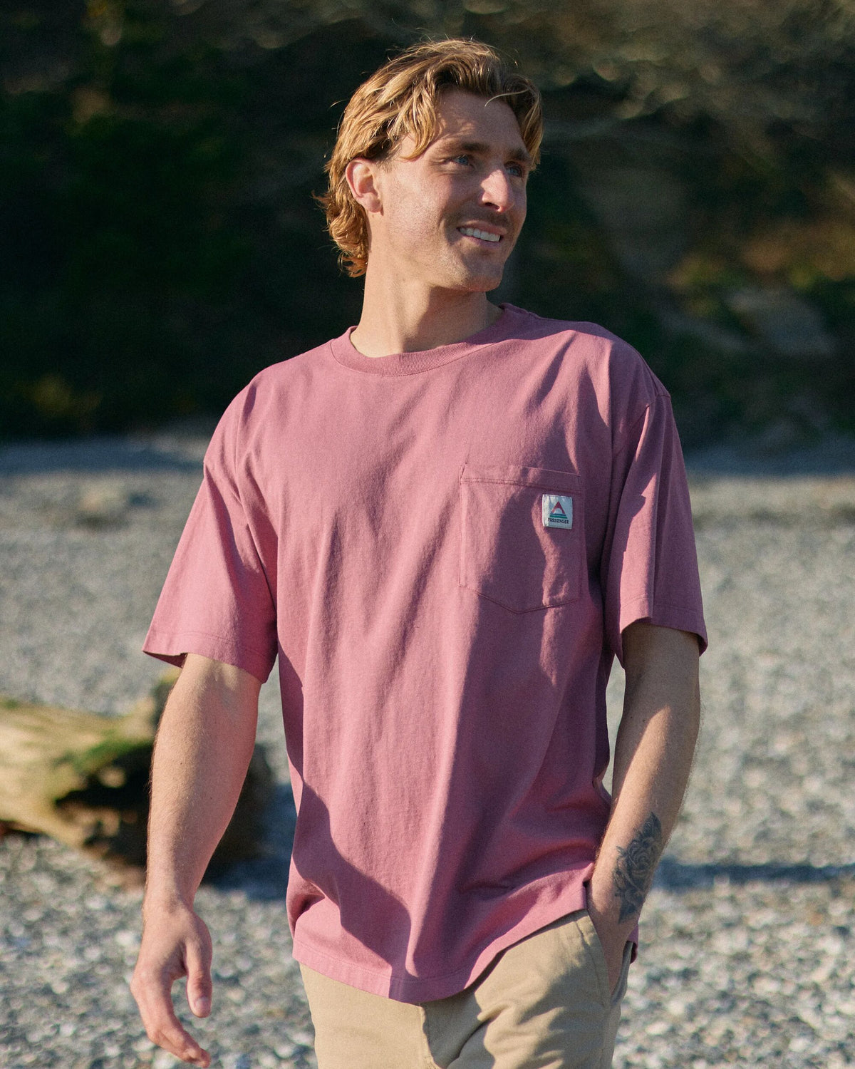 Heritage Relaxed Fit T-Shirt - Mauve Dusk - Lifestyle