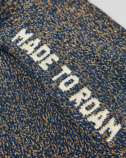 Thorne Men's Heavyweight Socks - Rich Navy - Flatlay