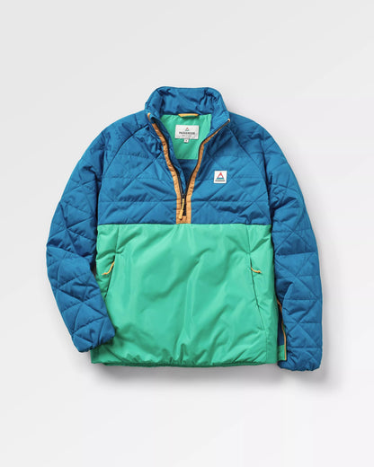 Trace Thermore® Insulated Jacket - Corsair Blue/ Jungle Green - Flatlay