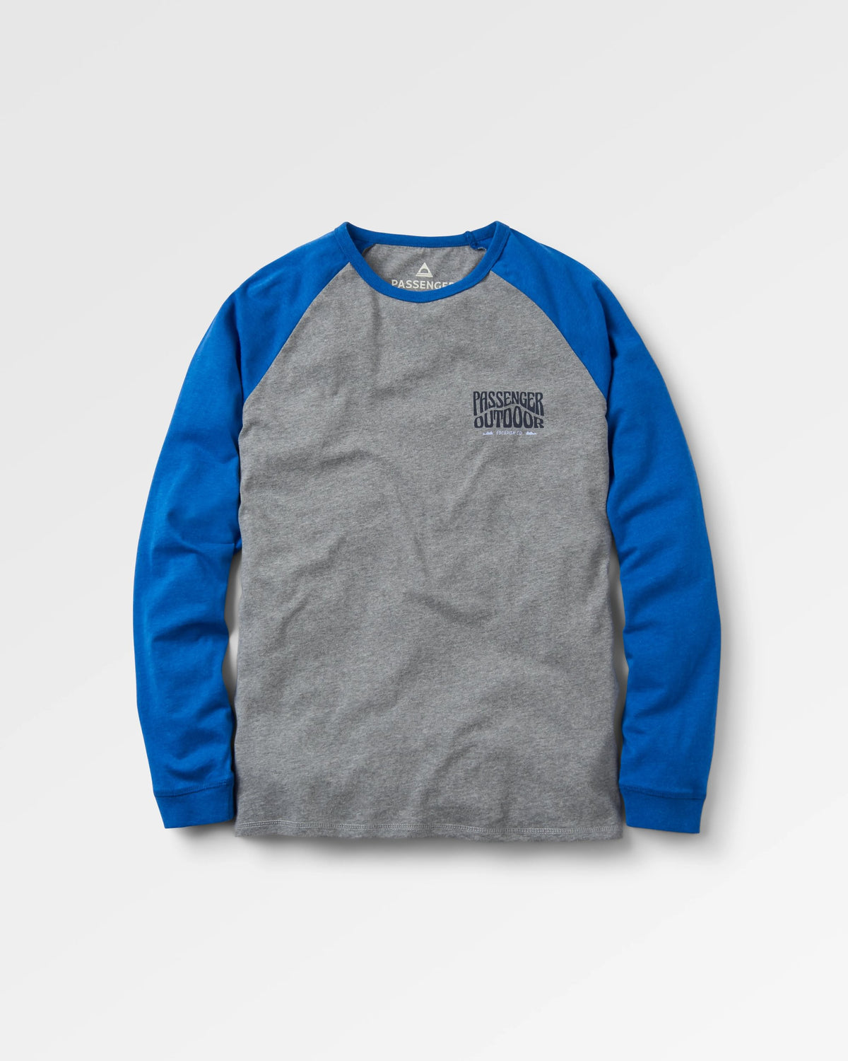 Yuca Cotton LS T-Shirt - Azure Blue Marl - Flatlay