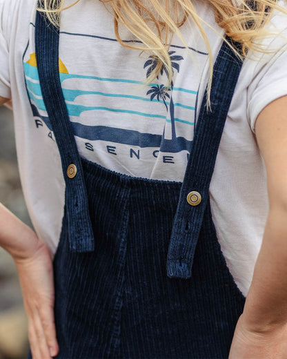 Tiaga Cord Dungarees - Deep Navy - Lifestyle