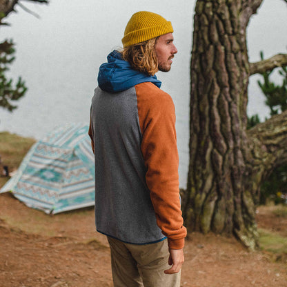 Woodland 1/2 Zip Polar Fleece - Grey Marl - Lifestyle