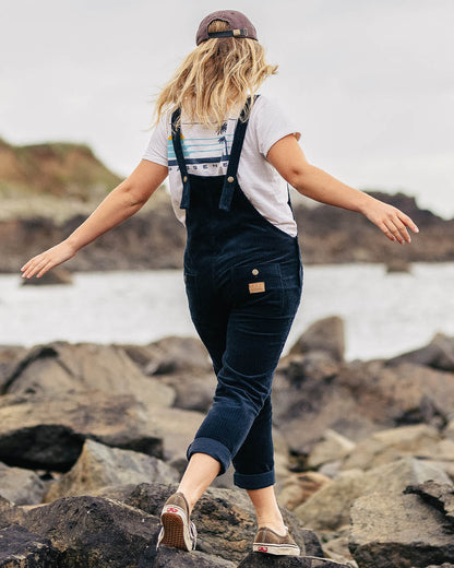 Tiaga Cord Dungarees - Deep Navy - Lifestyle