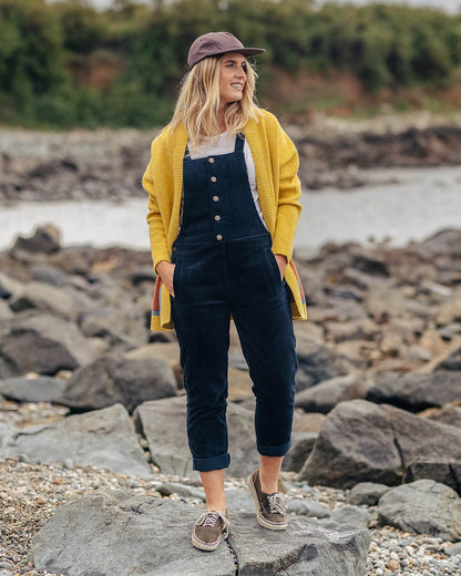 Tiaga Cord Dungarees - Deep Navy - Lifestyle