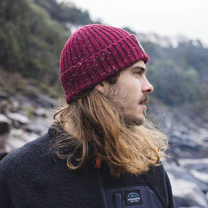 Katira Rib Knit Beanie - Russet - Lifestyle