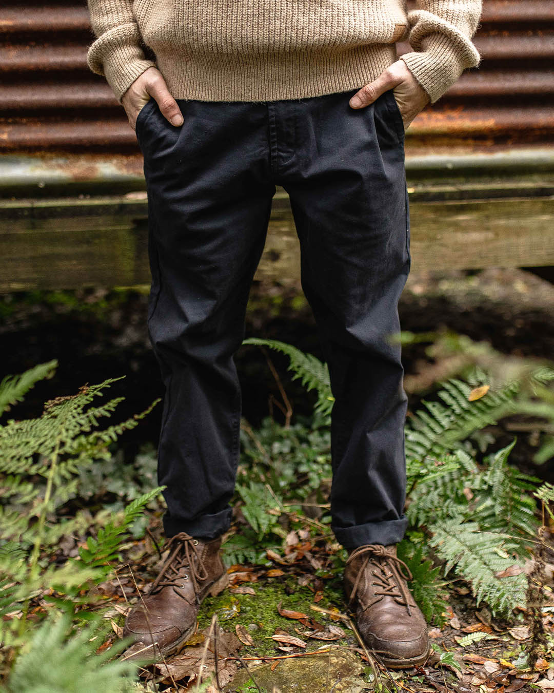 365 Cotton Trouser - Faded Black - Lifestyle