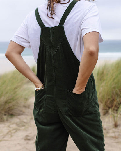 Meadows Cord Dungarees - Fir Tree - Lifestyle