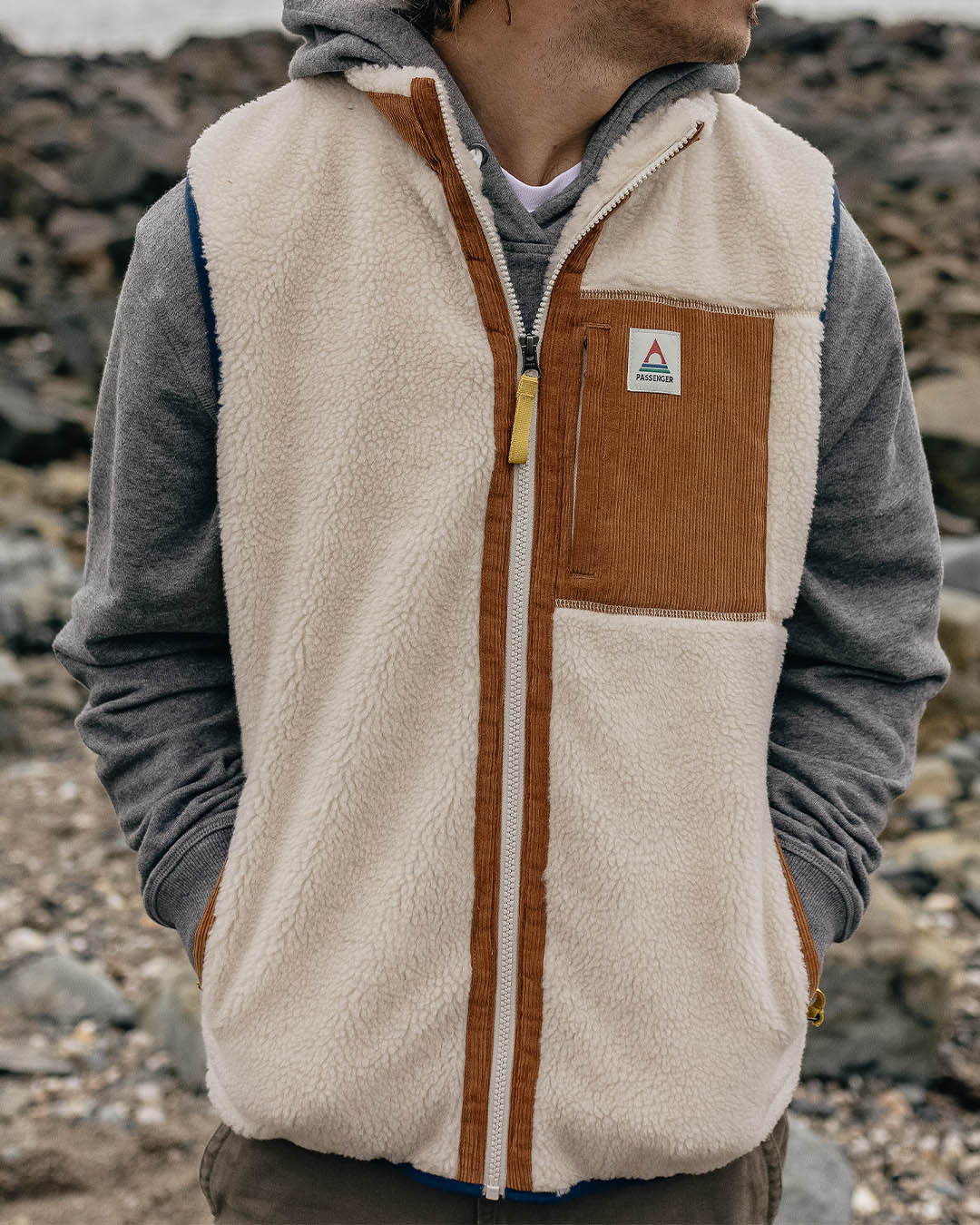 Canyon Deep-Pile Sherpa Vest - Off White - Lifestyle