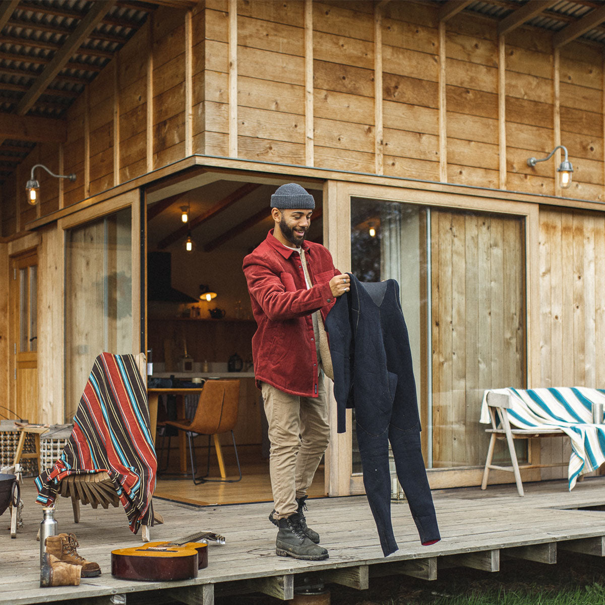 Kodiak Sherpa Lined Cord Overshirt - Russet Brown - Lifestyle