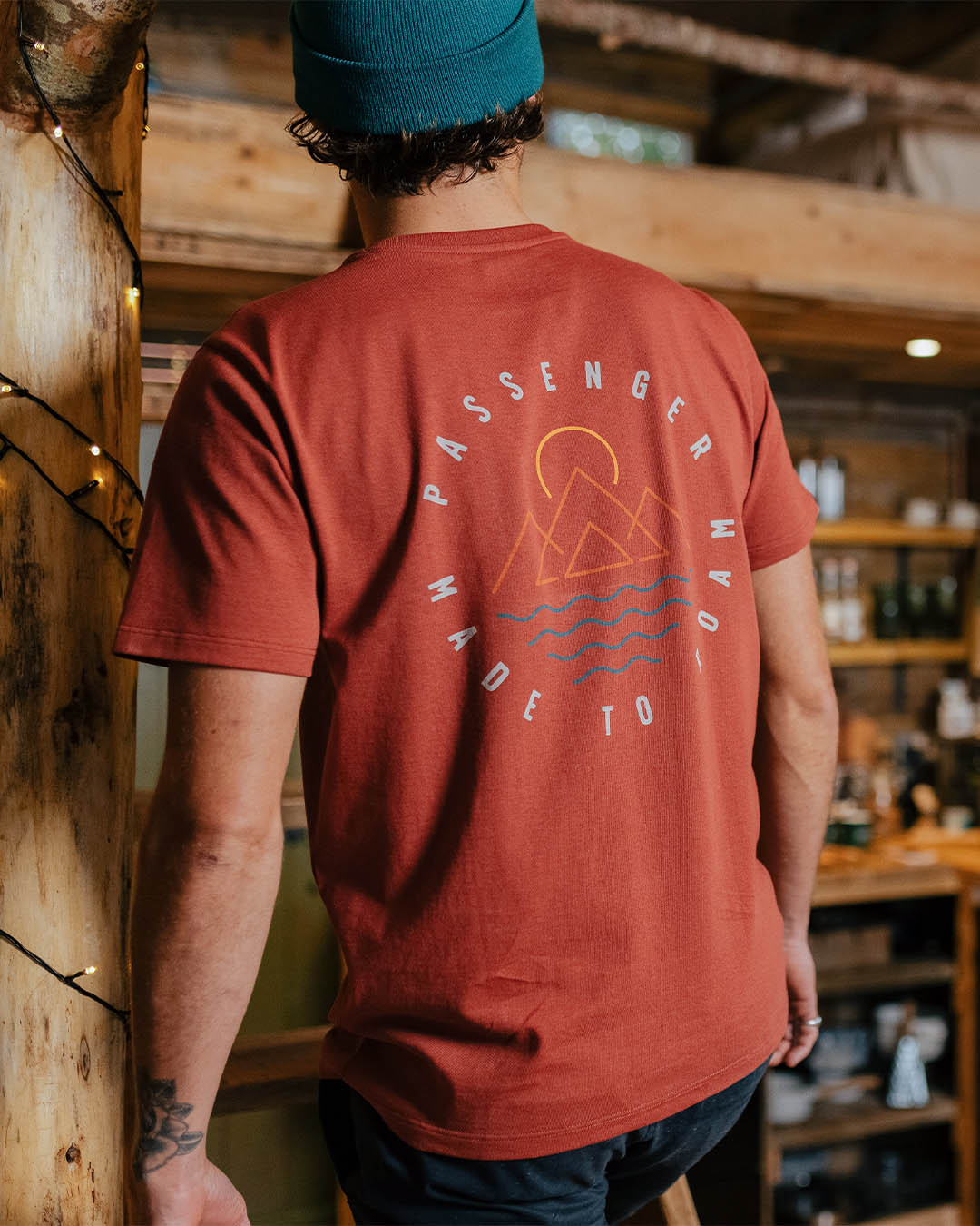 Escapism T-Shirt - Burnt Red - Lifestyle