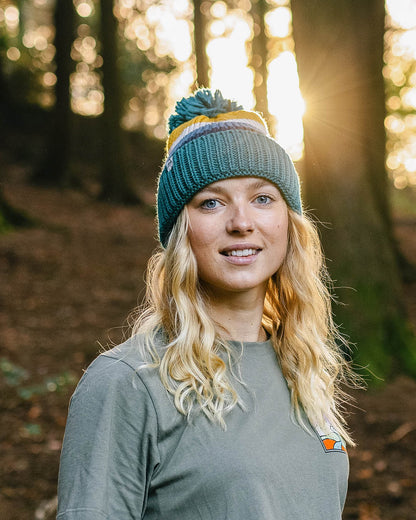 Summit Bobble Hat - Blue Coral - Lifestyle