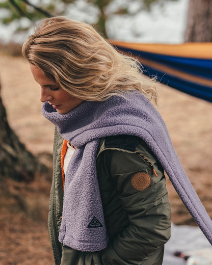 Snug Sherpa Fleece Scarf - Dusty Lilac - Lifestyle