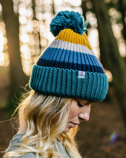 Summit Bobble Hat - Blue Coral - Lifestyle
