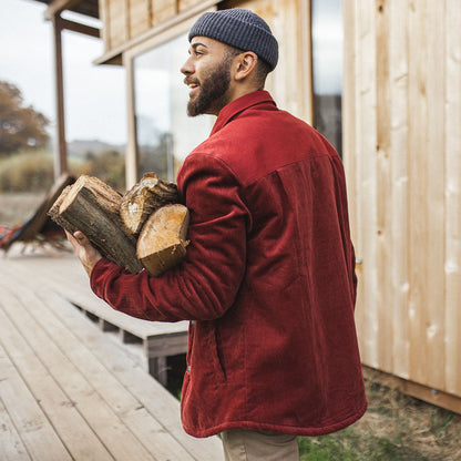 Kodiak Sherpa Lined Cord Overshirt - Russet Brown - Lifestyle