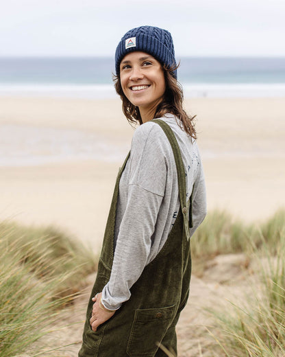 Tiaga Cord Dungarees - Khaki - Lifestyle