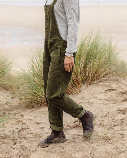 Tiaga Cord Dungarees - Khaki - Lifestyle