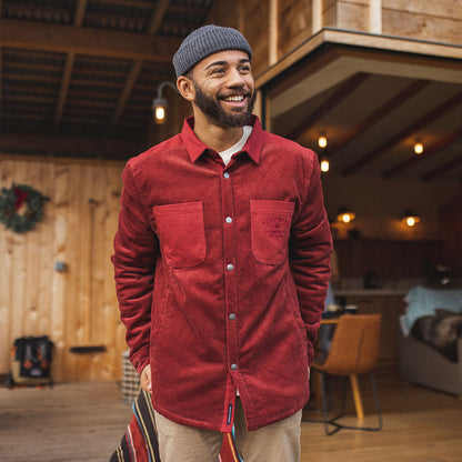 Kodiak Sherpa Lined Cord Overshirt - Russet Brown - Lifestyle