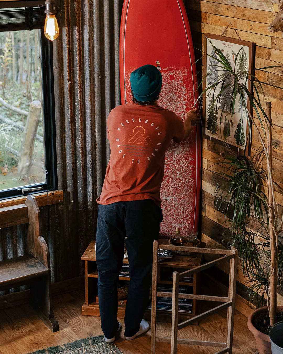Escapism T-Shirt - Burnt Red - Lifestyle
