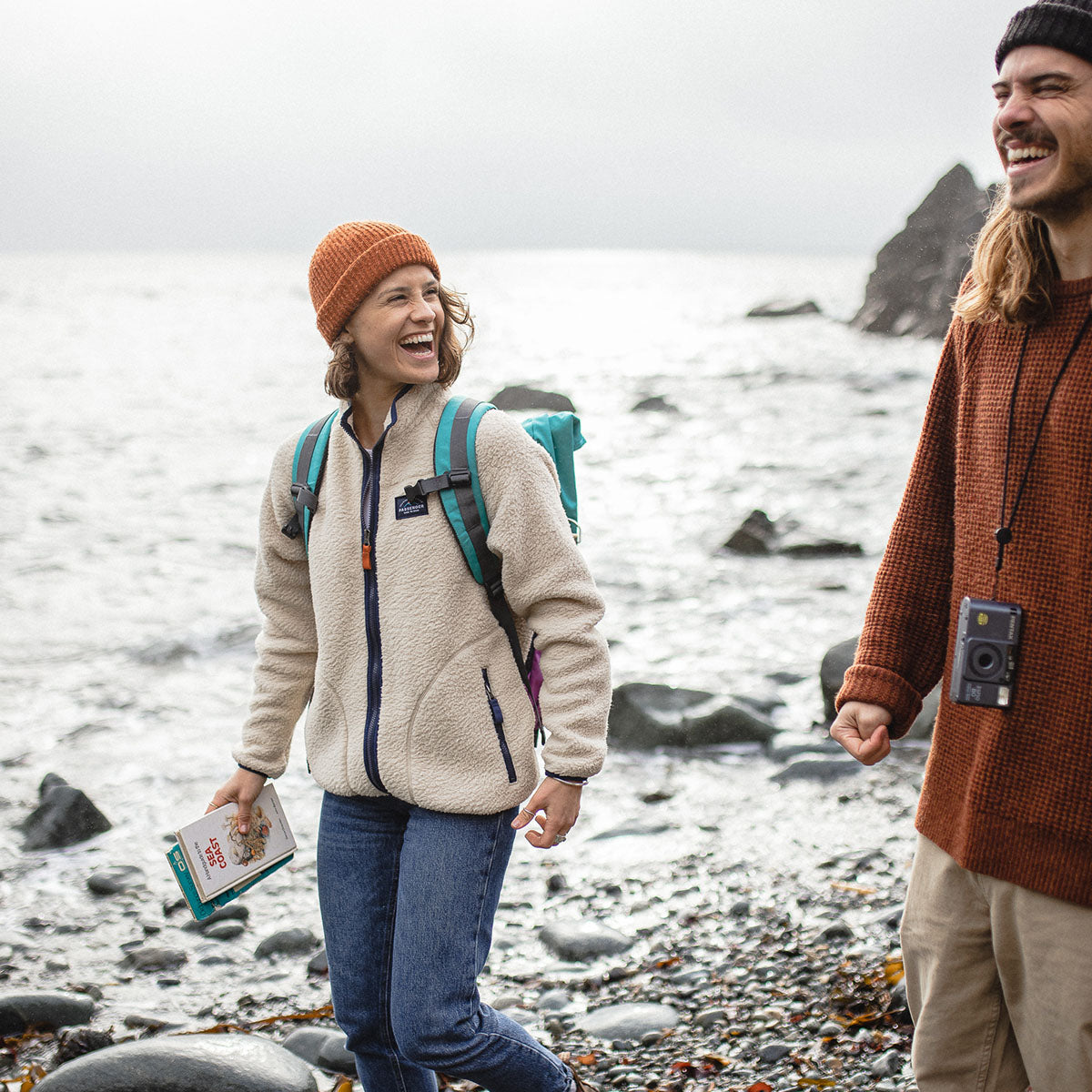 Fairbanks Full Zip Sherpa Fleece - Oatmeal - Lifestyle
