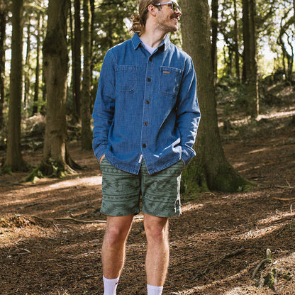 Backcountry Organic Cotton Denim LS Shirt - Washed Denim - Lifestyle