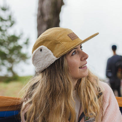 Cord Daytime Sherpa Lined Hat - Sandy Brown - Lifestyle