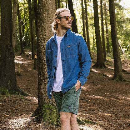 Backcountry Organic Cotton Denim LS Shirt - Washed Denim - Lifestyle
