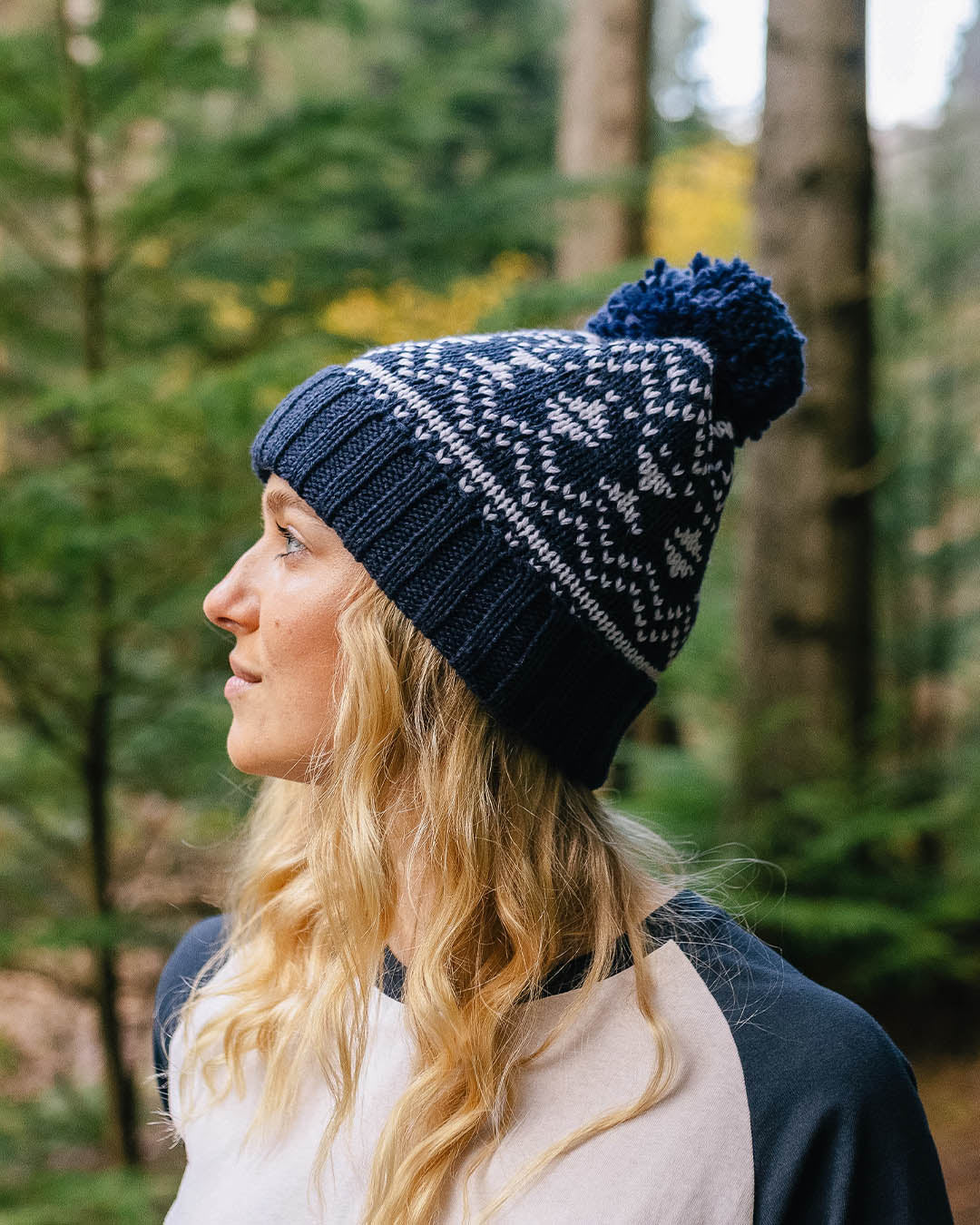 West Coast Bobble Hat - Rich Navy - Lifestyle