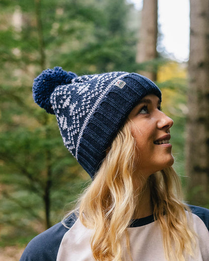 West Coast Bobble Hat - Rich Navy - Lifestyle