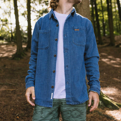 Backcountry Organic Cotton Denim LS Shirt - Washed Denim - Lifestyle