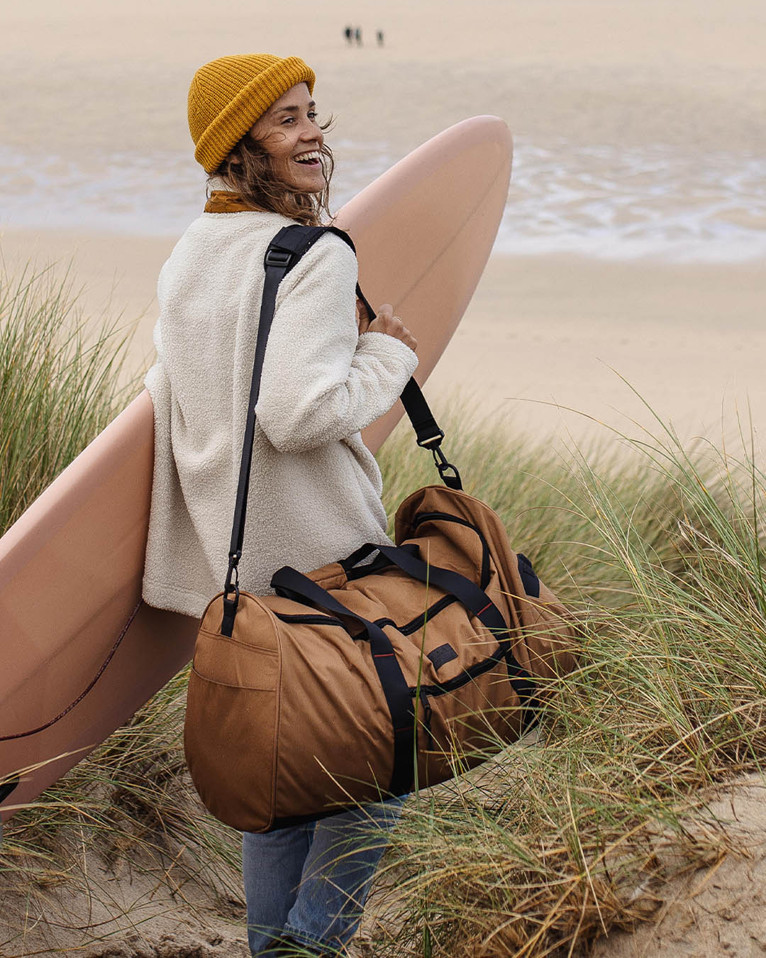 Weekender 58L Polyester Duffle Bag - Golden Brown - Lifestyle