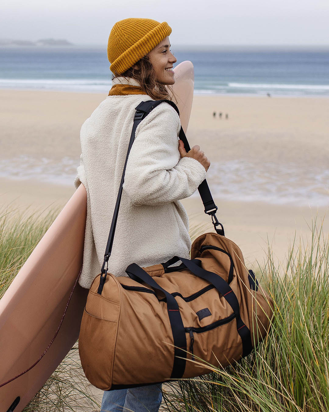 Weekender 58L Polyester Duffle Bag - Golden Brown - Lifestyle