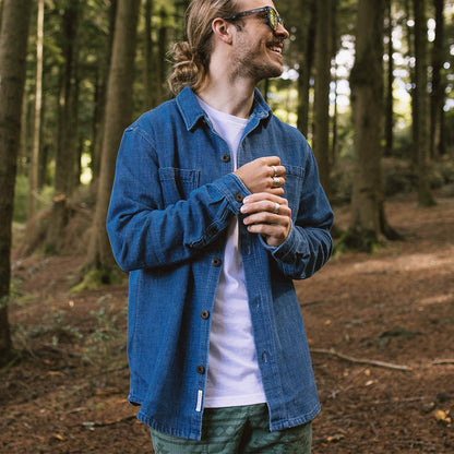 Backcountry Organic Cotton Denim LS Shirt - Washed Denim - Lifestyle
